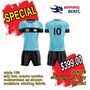 Picture of Lot of 20 Soccer Apparel (Jersey and Shorts) Custom Made for You with Numbers and Logo on Jersey. Style 109. Special