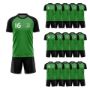 Picture of Lot of 15 Unisex Soccer Apparel (Jersey and Shorts) Custom Made for You in Any Ten Sizes with Numbers and Logo. Style 218