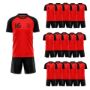 Picture of Lot of 15 Unisex Soccer Apparel (Jersey and Shorts) Custom Made for You in Any Ten Sizes with Numbers and Logo. Style 218