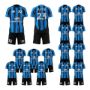 Picture of Lot of 15 Unisex Soccer Apparel (Jersey and Shorts) Custom Made for You in Any Ten Sizes with Numbers and Logo. Style 127.
