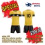 Picture of Lot of 20 Soccer Apparel (Jersey and Shorts) Custom Made for You with Numbers and Logo on Jersey. Style 109. Special