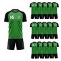 Picture of Lot of 15 Unisex Soccer Apparel (Jersey and Shorts) Custom Made for You in Any Ten Sizes with Numbers and Logo. Style 218