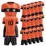 Picture of Lot of 15 Unisex Soccer Apparel (Jersey and Shorts) Custom Made for You in Any Ten Sizes with Numbers and Logo. Style 109