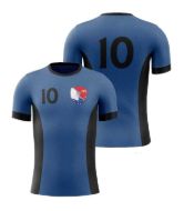 Picture of Custom Made Soccer Game Uniform Jersey with Team Logo and Player Numbers. Style 103J.