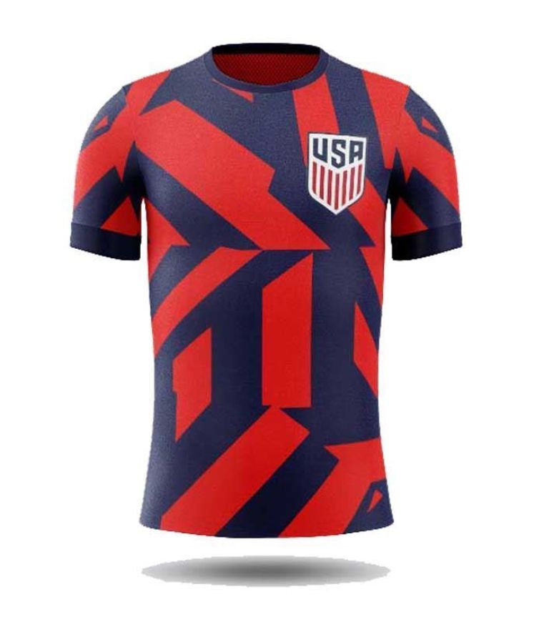 Picture of 2021-22 USA Women’s Soccer Jersey - Lightweight Sublimated Design, Interlock Play Fresh Tech, Comfortable Fit