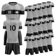 Picture of Lot of 15 Soccer Apparel (Jersey and Shorts) Custom Made for You with Numbers and Logo on Jersey. Style 109. Special
