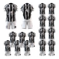 Picture of Lot of 15 Unisex Soccer Apparel (Jersey and Shorts) Custom Made for You in Any Ten Sizes with Numbers and Logo. Style 127.