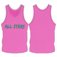 Picture of Custom Made Sleeveless Training Vest with Center Chest Line of Printing. Style 905-01.