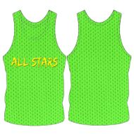 Picture of Custom Made Sleeveless Training Vest with Center Chest Line of Printing. Style 905-01.