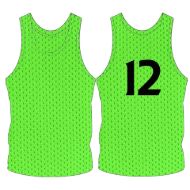 Picture of Custom Made Sleeveless Training Vest with Player Number Center Back. Style 905-03.