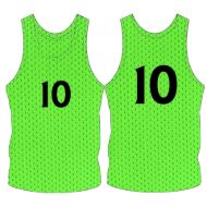 Picture of Custom Made Sleeveless Training Vest with Player Number Center Chest and Center Back. Style 905-04.