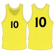 Picture of Custom Made Sleeveless Training Vest with Player Number Center Chest and Center Back. Style 905-04.