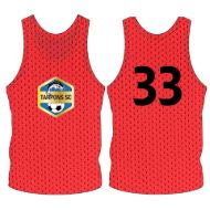 Picture of Custom Made Sleeveless Training Vest with Club Logo Center Chest and Player Number Center Back. Style 905-05.